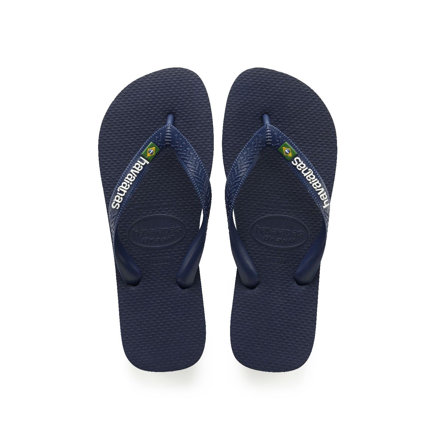 Havaianas brasil logo slipper navy blue online kopen. | Van Alphen Schoenen