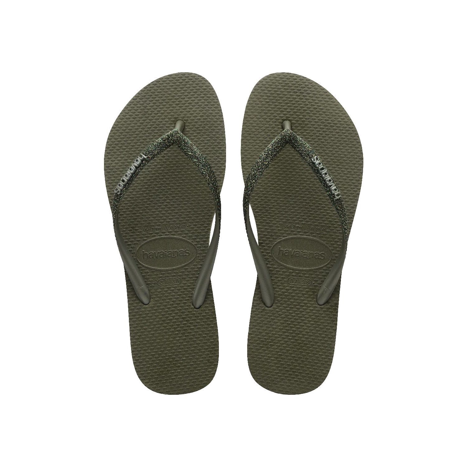 Havaianas slim glitter 2 green olive online kopen. | Van Alphen Schoenen