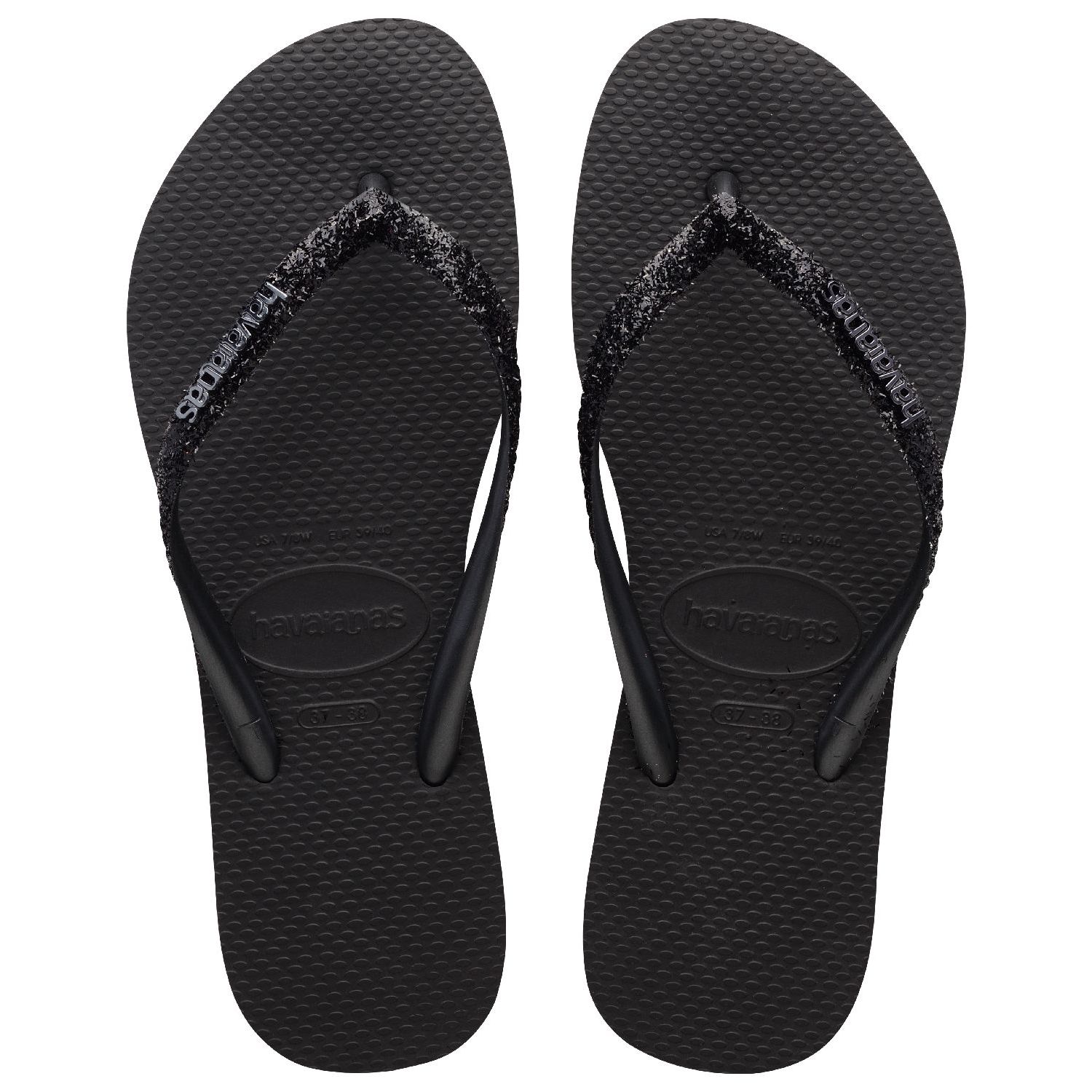 Havaianas glitter 2 slipper black/dark grey online kopen. | Schoenen