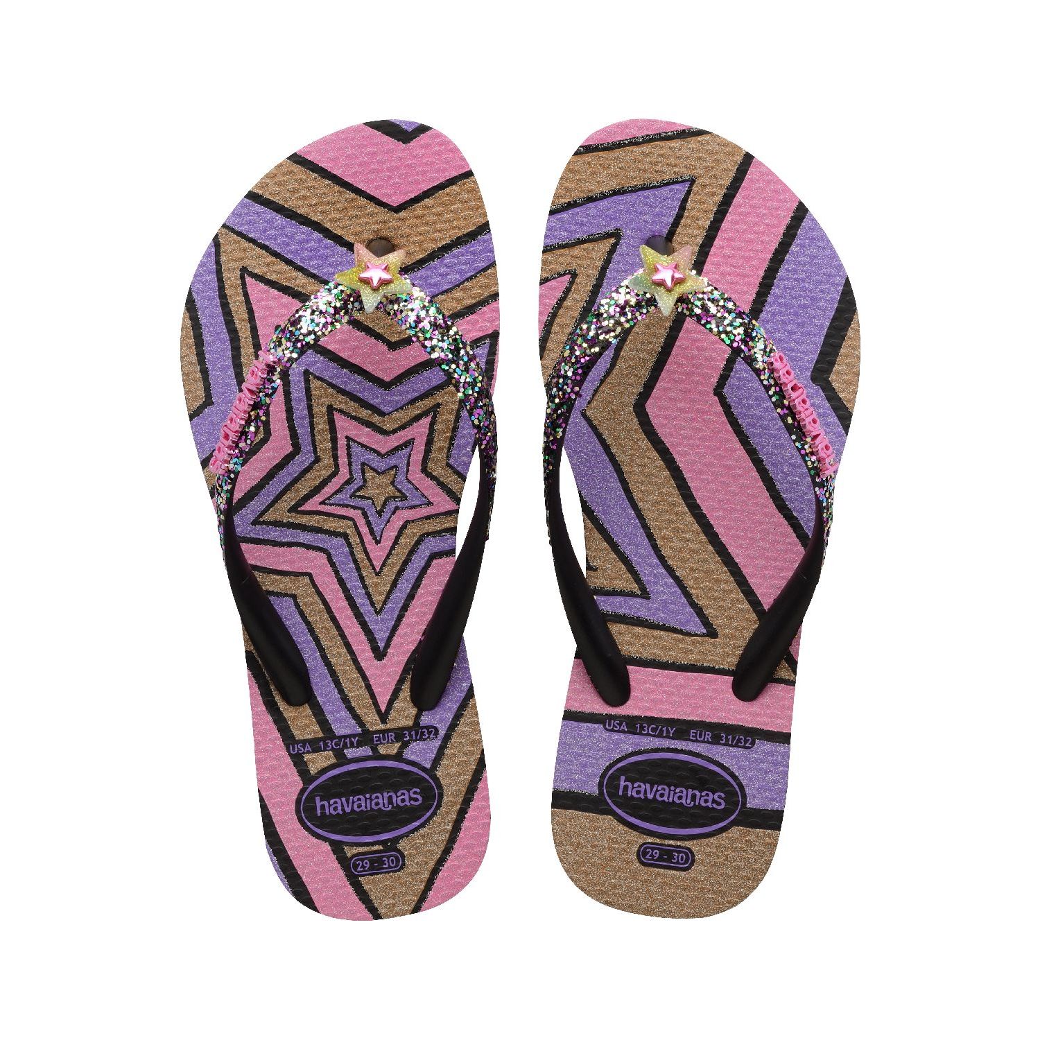 Havaianas kids glitter trendy slipper black online kopen. Van