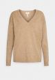 Object objthess l/s v-neck knit pullover seagrass