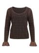 Object objsarra knit l/s sli pullover black