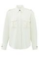 Yaya cargo blouse with epaulettes ivory white