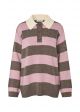 Modstrom pelhammd stripe polo lilac chocolate