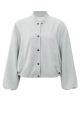 YAYA Jasje met drukknopen light grey melange