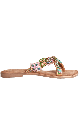 Lazamani Ladies Beads Flower  Slipper Multi