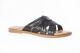 Pitt Aster Kruisband slipper Zwart
