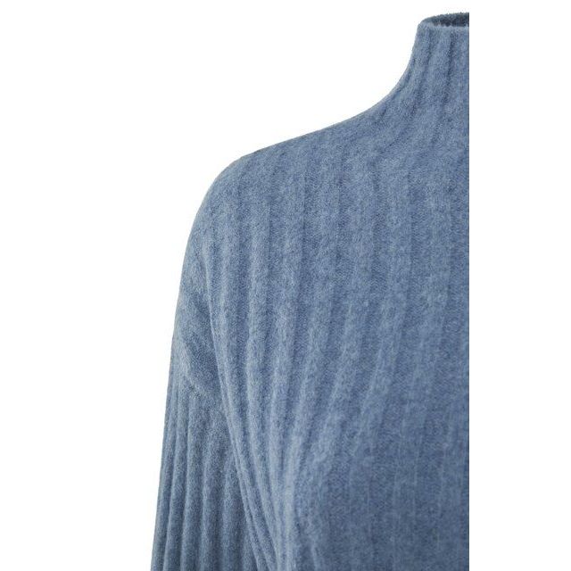 YAYA Collegiate Blue Fitted Ribbed Sweater With Front Seam main image 1