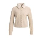 YAYA Vest met afneembare kraag light beige melange