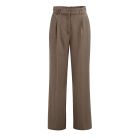 YAYA Woven wide leg trousers - L30 washed brown