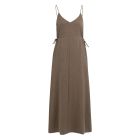 YAYA Lange jurk met strikdetails washed brown