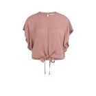 YAYA Flowy knotted top with elastic burlwood pink