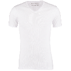 Garage tshirt v-neck semibody fit s/sl wit