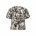 Object objkarina v-neck top noos sandshell black