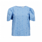 Object objilly s/s o-neck top 138 cornflower blue