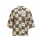 Object objella 3/4 shirt sandshell black aop