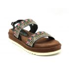 Lazamani Black Platform Sandals Beads