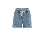 YAYA Denim short met koordsluiting mid blue denim