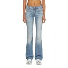 Diesel 1969 d-ebbey flair jeans 0dbdq blauw