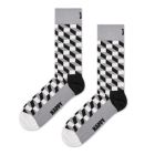 Happy Socks Filled Optic Grey Sock FIO01-9350