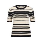 Object objester ss knit pullover noos black/sand