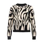 Object objray knit pullover aop noos black abst