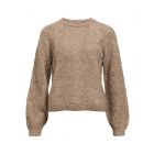 Object objflora re l/s knit pullover noos taupe