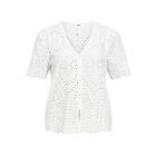 Object objbitten s/s v-neck top cloud dancer