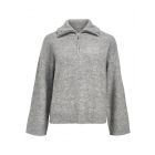 Object objdiana ls zip high neck knit noos me grey