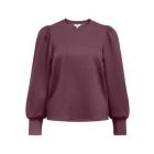 Object objandrea re l/s o-neck top noos mauve wine