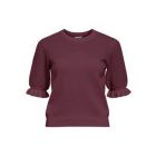 Object objfrima s/s re knit top mauve wine