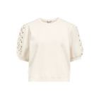 Object objyuki s/s knit pullover noos white sand