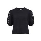 Object objyuki s/s re knit pullover noos black