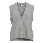 Object objivona s/l knit vest medium grey melange