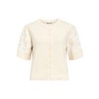Object objjane 2/4 re knit cardigan white sand