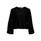Object objlucie l/s re o-neck top noos black