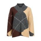 Object objzena knit l/s pullover dark grey melange