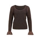 Object objsarra knit l/s sli pullover black