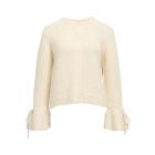 Object objsalika l/s knit cardigan white sand mel