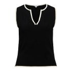 Object objviva s/l re v-neck knit top noos black