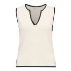 Object objviva s/l re v-neck knit top noos birch