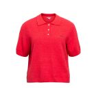 Object objdebbie s/s re knit polo poinsettia