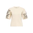 Object objflora 2/4 knit pullover birch det black