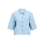 Object objsanni 2/4 denim shirt light blue denim