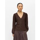 Object objlaila ls v-neck top noos seal brown