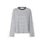 Modstrom Hellen MD LS stripe t-shirt navy sky-soft