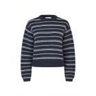 Modstrom LineusMD stripe o-neck navy sky