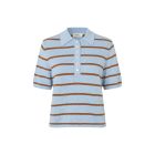 Modstrom malvamd s/s stripe polo cashmere nuth