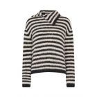 Modstrom packermd rollneck black beige stripe