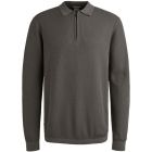 Cast Iron l/s polo cotton modal granite gray